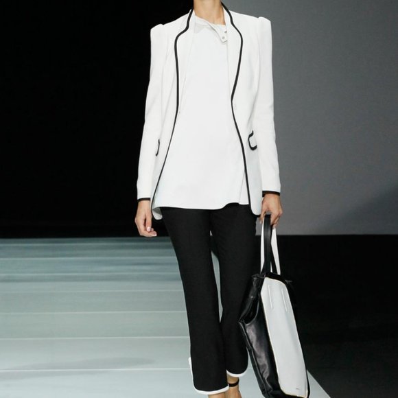 (Emporio Armani) Black Trousers - Picture 2 of 8